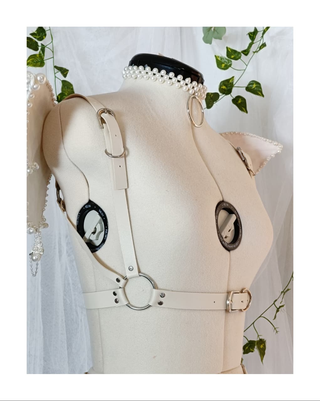 The pearly butterfly harness top